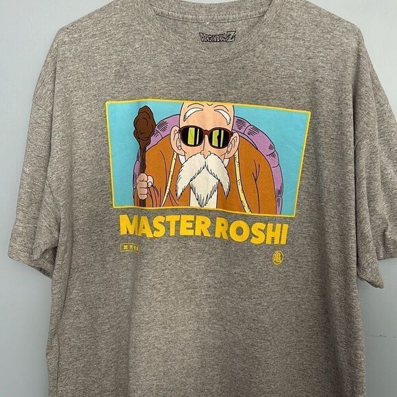Master Roshi Dragon Ball Z Grey Tee Shirt XL Toei Animation - Picture 1 of 5